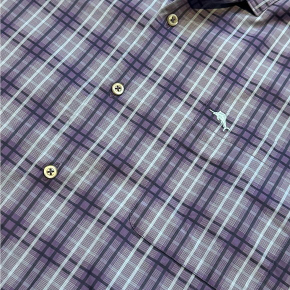 NWT Tommy Bahama "The Newport Coast" Sands Check in Purple Plaid Shirt XXL - Picture 2 of 8